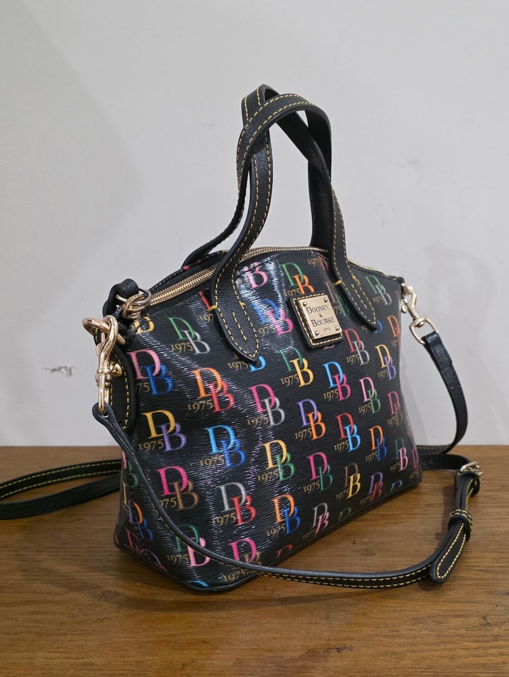 Dooney and bourke Coated Canvas Multicolor Color Crossbody/Satchel Bag - Picture 2 of 13